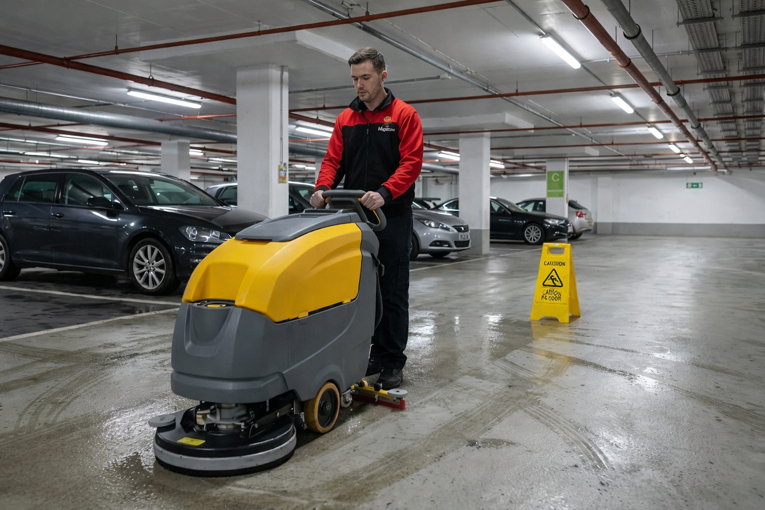 Maszynowe sprzątanie garaży Warszawa Magben